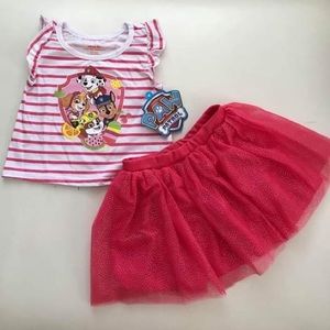 Nickelodeon paw patrol cute tutu skirt set